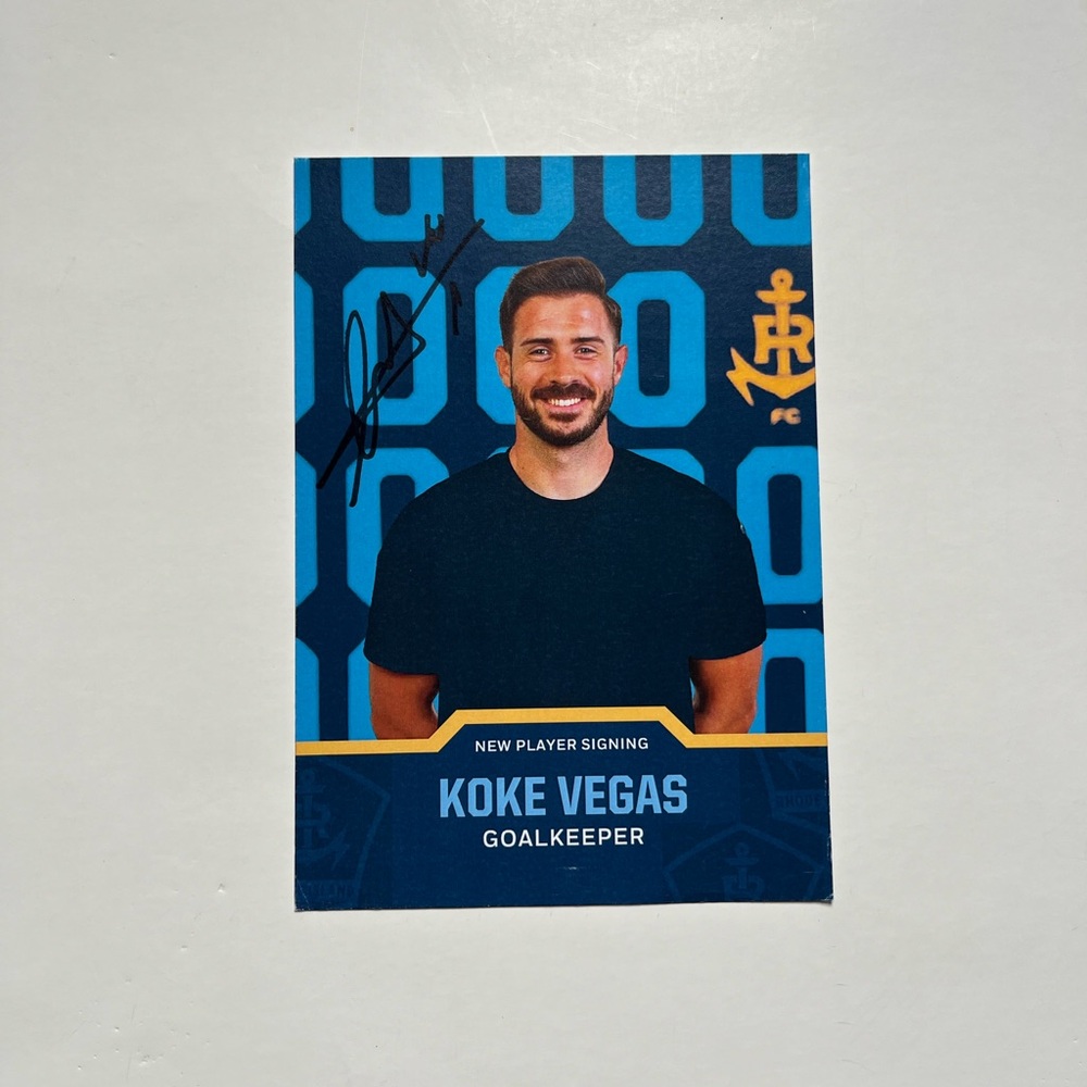 Rhode Island FC Koke Vegas Autographed Postcard